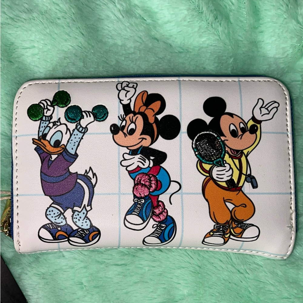 Disney Loungefly Mousercise 80s theme Wallet (Matching Backpack in closet) retro